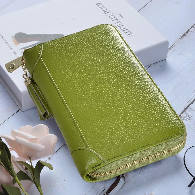 Easyoulife Credit Card Holder Wallet Womens Zipper Leather Case Purse RFID Blocking - Image 2