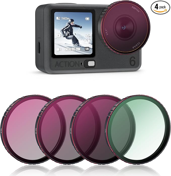ND/CPL Filter for DJI Osmo Action 6 Accessories,ND8/ND16/ND32/CPL HD/Multi-Layer Coated Optical Lens,Protective Lens by STARTRCPHOTO