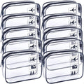 Clear Travel Bags for Toiletry,Makeup Bag-10Pcs, Toiletry Bag | TSA Approved Clear Toiletry Bags,Carry on Airport Airline Compliant Bag,Black,10pack by Unknown