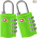 TSA Luggage Locks 2 Pack – 4-Digit Steel – Green | Keyless padlock for backpacks, travel suitcases, toolbox, filing cabinets, baggage & gym locker by desiredtools%C2%AE