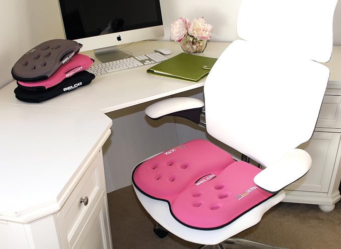 GSeat Ultra Large Gel and Foam Coccyx Seat Cushion for Back Pain Relief, Sciatica, Low Back, Tailbone-Pain, Pressure Relief, Seat Pad for Office, Home, Driving, Meditation Anywhere You Sit.(Green) - Image 4