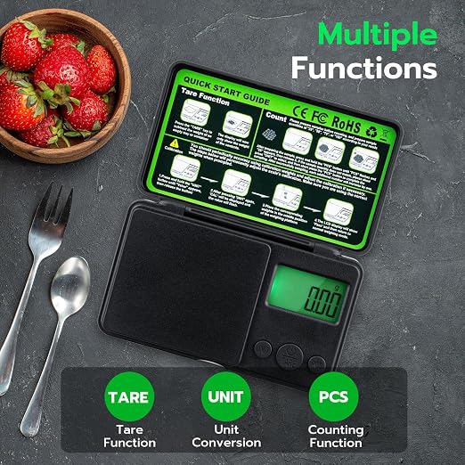Mcbazel Digital Pocket Gram Scale 500g x 0.01g High Precision Mini Kitchen Scale with LCD Display for Food, Jewelry, Coin, Coffee, Grains, Powder Medicine - Image 7