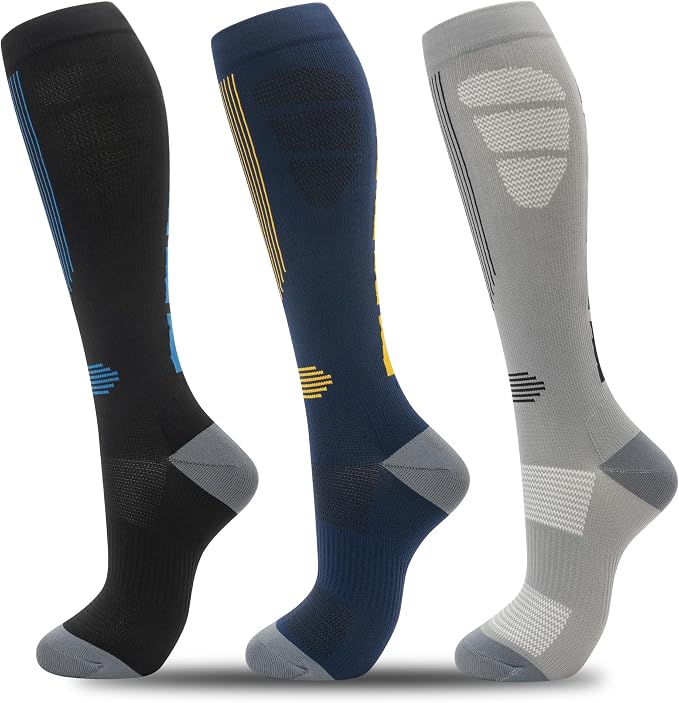 fenglaoda Compression Socks for Women Men 3 Pairs Graduated Compression Support Circulation Socks for Nurses by fenglaoda