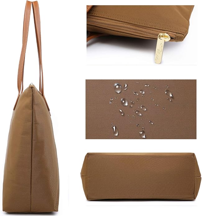 Water Resistant Light Weight Nylon Tote Bag Handbag - Image 4