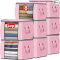 90L Clothes Storage, Foldable Thick Fabric Blanket Storage Bags | Foldable Containers with Zippers,Window and Handles for Organizing Bedroom, Closet, Comforter, Bedding,Dorm essentials by Fabtotes