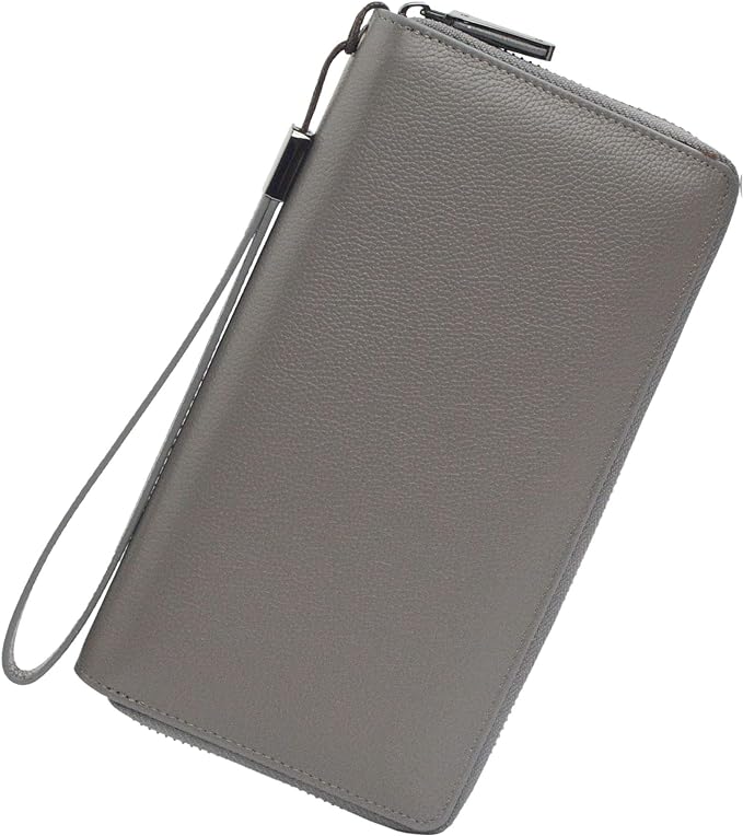 Bveyzi Women RFID Blocking Wallet Leather Zip Around Phone Clutch Large Capacity Ladies Travel Purse Wristlet by Bveyzi