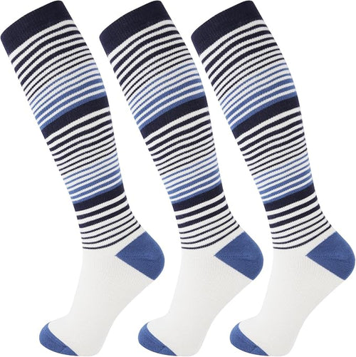 +MD 3 Pairs Bamboo Viscose Compression Socks for Women Men 15-20mmHg Knee High Support Stockings for Pregnancy Nurse Travel by MD