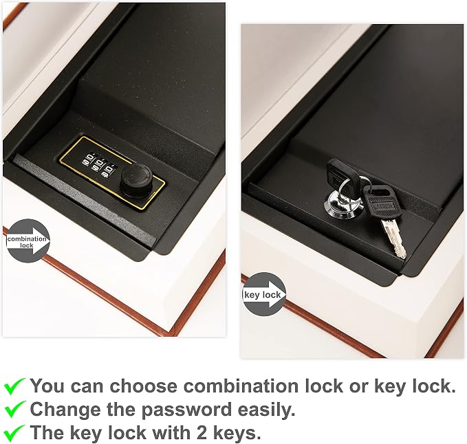 Deversion Book Safe Storage Box with Real Pages Combination Lock and Key Lock Box Money Safe Book Storage Lock Boxes for Personal Items 9.3''x6.0''x2.3'' (Bible(Brown)-Combo) - Image 6