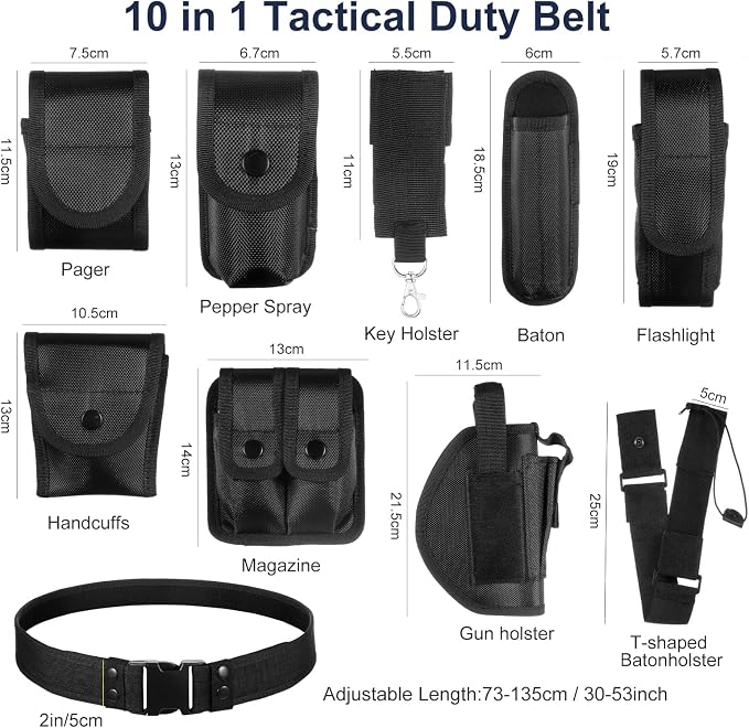 Police Security Duty Belts Correctional Officers Ultility Cop Costume Belt Law Enforcement for Women Men Hunting - Image 2