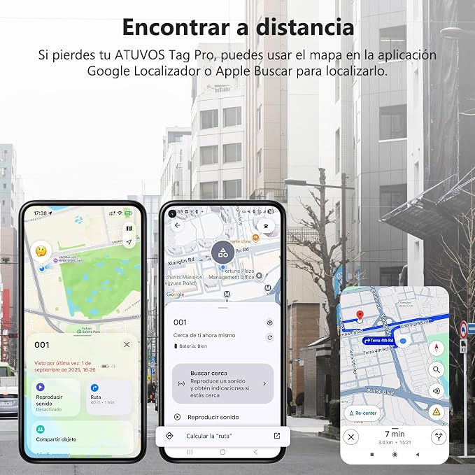 ATUVOS 2026 New Dual System Air Tracker Tags-2 Pack, Compatible with Apple Find My (iOS) & Google Find Hub (Android) [Not for Huawei], Bluetooth Tracker Smart Tag for Keys, Luggage, Backpack, Suitcase - Image 3