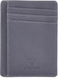 Front Pocket Wallet for Men Women Slim Minimalist Real Leather RFID Blocking Credit Card Holder by Cochoa