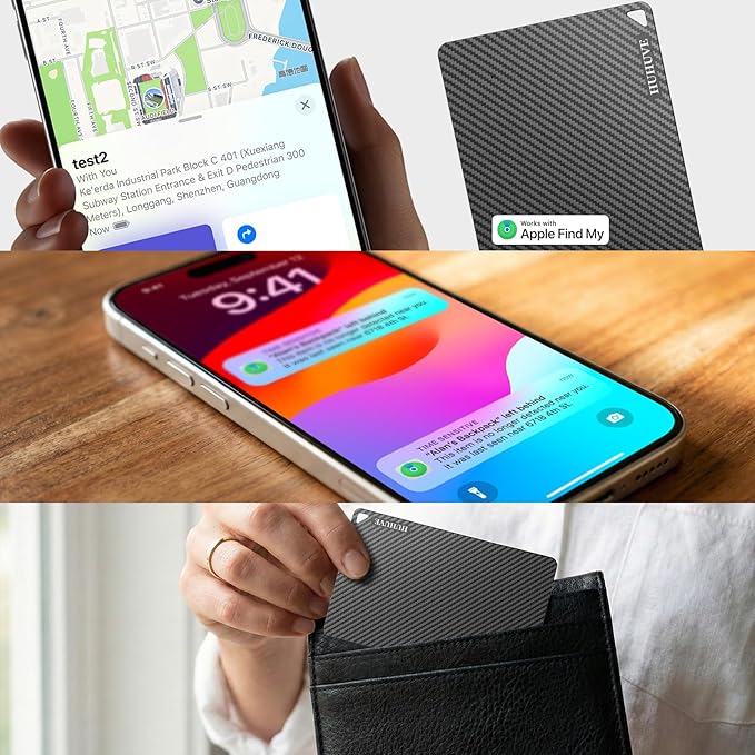 2026 [MFi Certified] Credit Card Wallet Tracker PRO (iOS Only) in Works with Find My GPS Tracking Card IP69 Slim Passport Item Finder, 6-10 Battery Life - Image 5