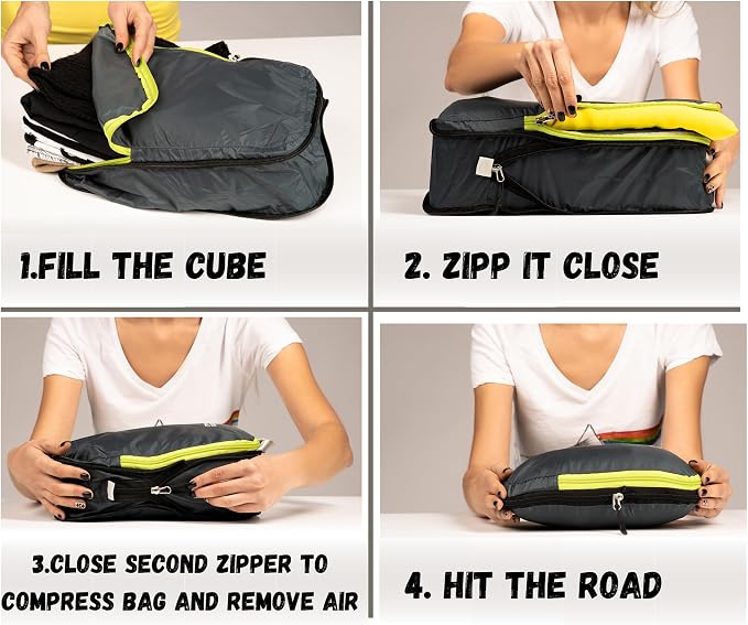 Compression Packing Cubes Set, Suitcase and Backpack Travel Organizer Bags | Ultralight and breatheable material - Image 5