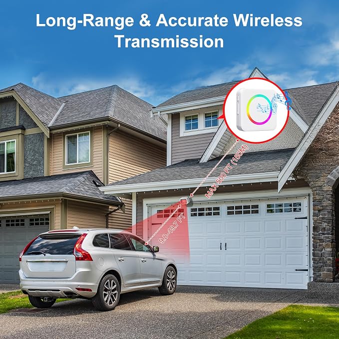 Wireless Driveway Alarm - Motion Sensor Door Chime Motion Detector | 58 Melodies & 500FT Range, Business Entry Alert, Elderly Care - Image 3