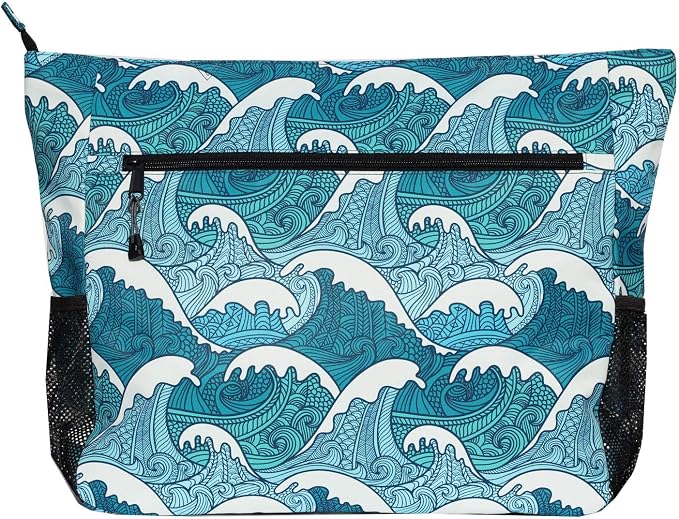 ESVAN LARGE BEACH BAG Water Resistant Lightweight 20 inch Women Oversize Tote Bag for Gym Beach Travel Pool Yoga Nurse - Image 9