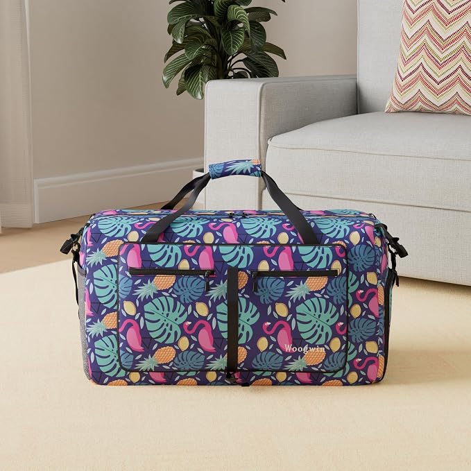 Woogwin Travel Duffel Bag Large Foldable Waterproof Overnight Bag for Beach Swim Bags Pool Sports Gym - Image 2