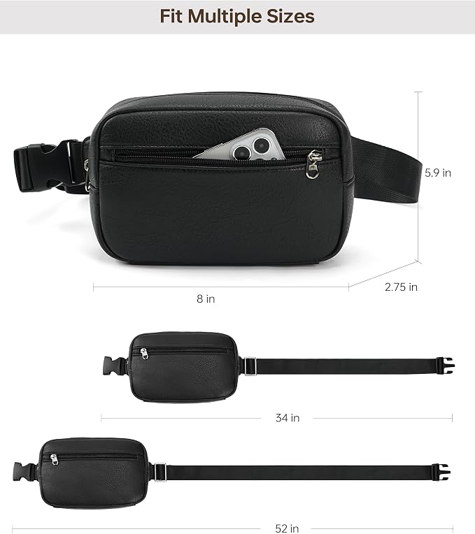 Fanny Packs Belt Bag For Women Men Everywhere Small Fashion Crossbody Bags Waist Pack Vegan Leather Waterproof Cute Sling Chest Bag For Women - Image 6