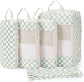 Narwey 6 Set Compression Packing Cubes for Travel Women Men, Travel Cubes for Carry On Suitcase, Durable Compression Luggage Organizer Bags by Narwey
