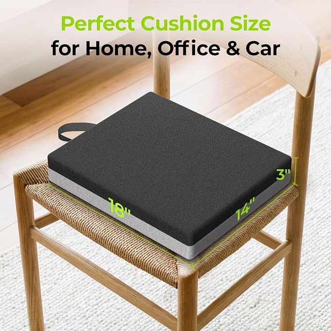 AUVON Ventilation Seat Cushion with Innovation Heat Dissipation Design, Wheelchair Cushion with Supportive Memory Foam, Waterproof & Anti-Slip Cover, Improve Lower Back & Tailbone Comfort, L Size - Image 9