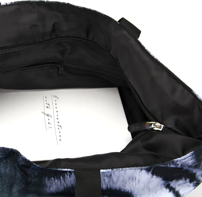 Beach Tote Bags Travel Totes Bag Shopping Zippered Tote for Women Foldable Waterproof Overnight Handbag - Image 8