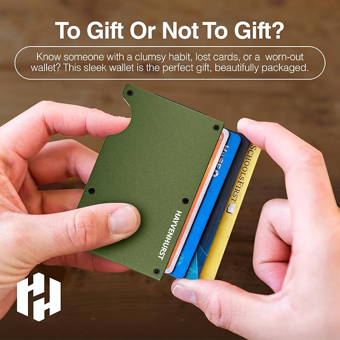 Wallet for Men - Slim RFID Blocking Metal Wallet with Cash Strap, Minimalist Front Pocket Credit Card Holder, Small Mens Wallet - Image 5