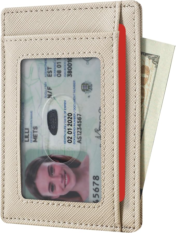 Travelambo Slim Wallet Front Pocket Minimalist Leather RFID Blocking Medium Size - Image 2