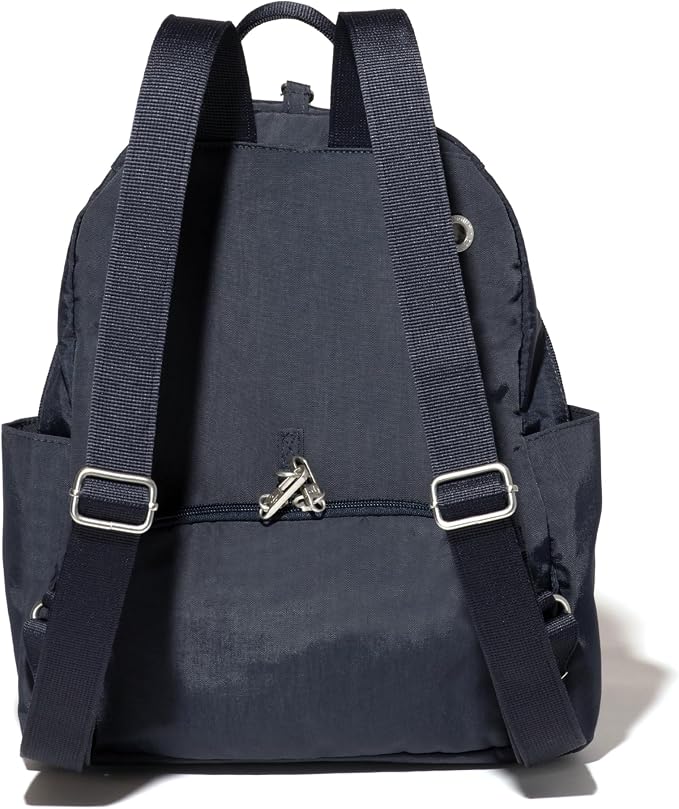 Baggallini Securtex® Anti-theft Vacation Travel Backpack 10x13 Slash-Resistant Nylon Daypack w/RFID, French Navy - Image 8