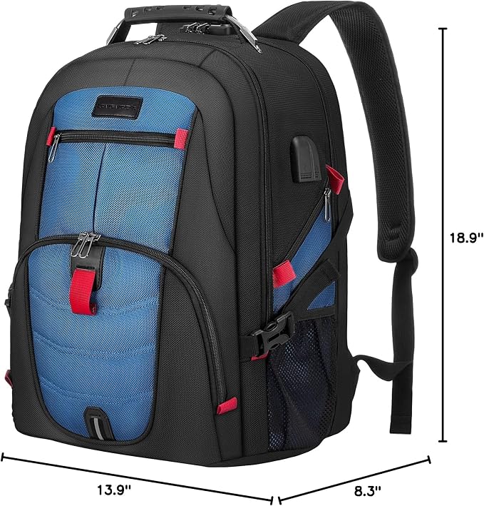 LOVEVOOK Large Laptop Backpack for Men,17.3Inch Heavy Duty Travel Backpack | TSA-Friendly with Anti-Theft,Carry On Flight Approved,College Work Bookbag,Water Resistant Business Backpack for Men Women - Image 8