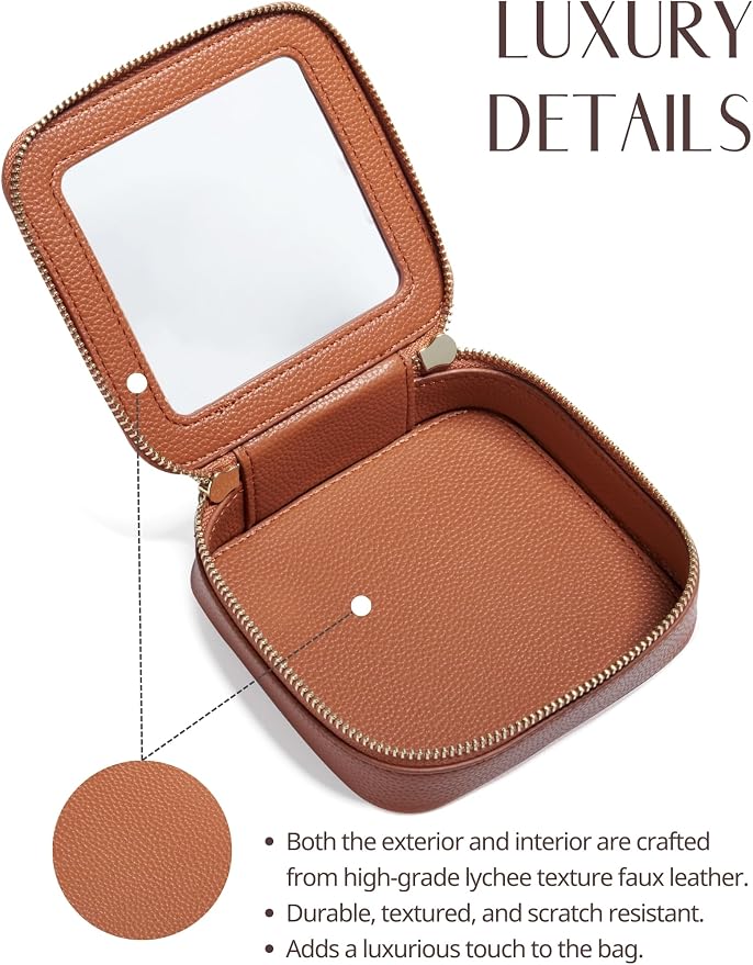 Clear Makeup Bag Toiletry Case Travel Transparent Cosmetic Bag with Zipper, Portable Make Up Organizer Traveling Compact Car Bag for Essentials - Image 6
