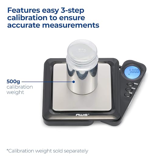 American Weigh Scales Blade Series Digital Pocket Gram Scale 1000g x 0.1g | Precision Mini Scale 0.1g Accuracy, Pocket Scale for Kitchen, Gold, Gems & Coin Scale, Smart Digital & Compact Scale - Image 5