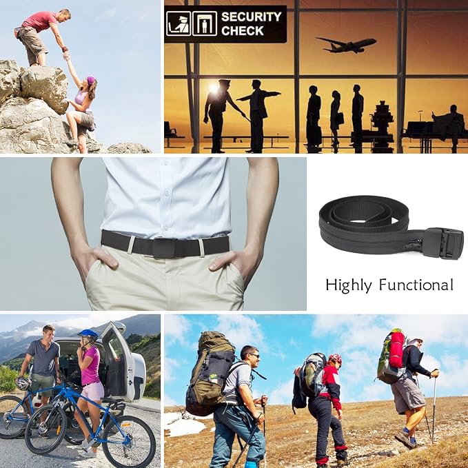 SUOSDEY Travel Money Belt, Nylon Hidden Money Pocket Belt with Plastic Buckle - Image 7