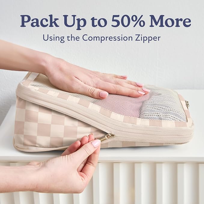 Vandel Space-Saving Compression Packing Cubes for Women 6-Pack Compressible | TSA-Approved Carry On Suit Case Organizer, Durable Luggage Packing Cubes for Travel Compression, Organizer Bags for Luggage - Image 2
