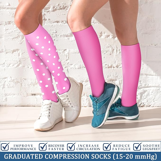 FEYHAY Copper Compression Socks (3 Pairs) 15-20 mmHg Circulation is Best Athletic & Daily for Men & Women, Running, Climbing - Image 2