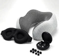 Memory Foam Travel Neck Pillow for Airplane, Adjustable Neck Pillow for Traveling with Removable Washable Cover, Ergonomic Head & Chin Support, Includes Sleep Mask, Earplugs & Travel Bag by PrexifyInnovation