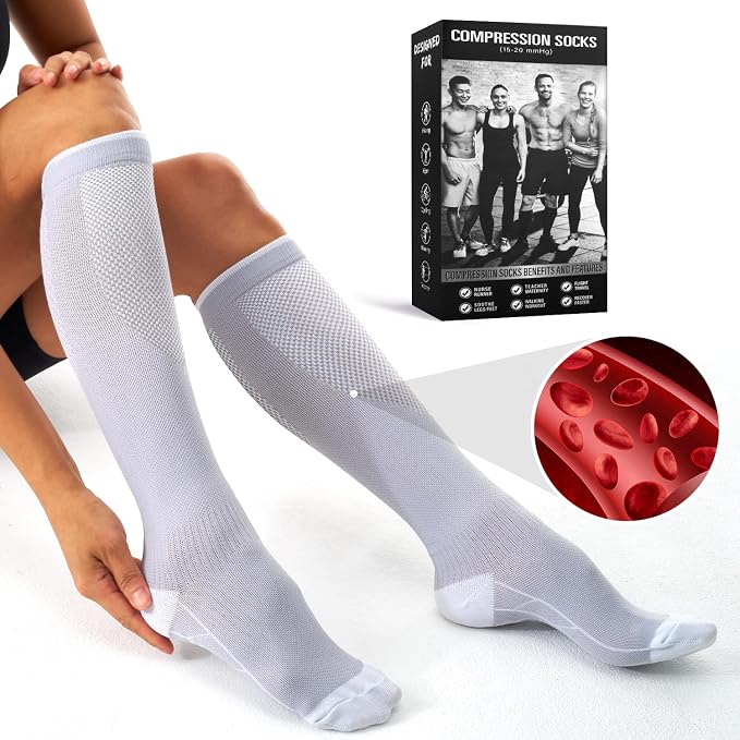 Compression Socks for Women and Men(3 Pairs)15-20mmHg - Best Circulation Support Socks - Image 4