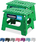 Handy Laundry Folding Step Stool 9 Inch 2-Pack, Green, Holds 300 lbs | 2-Pack, 9 Inch, Green, Foldable Collapsible Step Stool, Non-Slip, Holds 300 lbs, Kitchen Bathroom Bedroom, Adults by Handy+Laundry