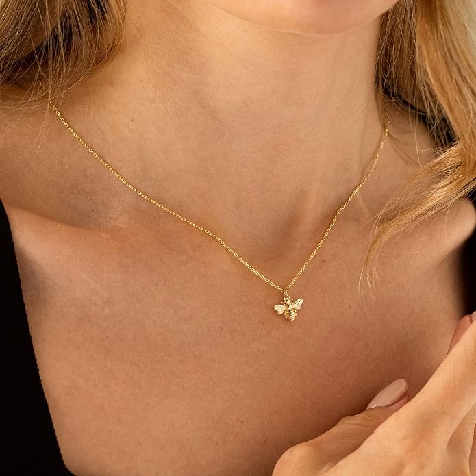 Gold Necklace for Women, Dainty Charm Pendant Necklace Jewelry Gift | 14K Gold Plated, Cute, Delicate, Adults, Non Tarnish, Hypoallergenic, Accessories - Image 3