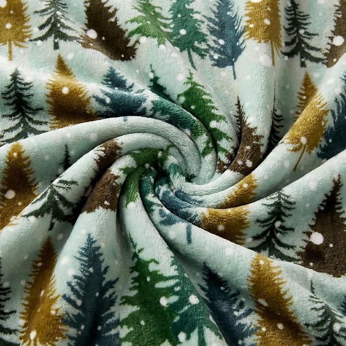 Carstens, Inc. Travel Blanket, Premium Compact 2-in-1 Airplane Blanket/Pillow, Snowflake Forest - Image 6