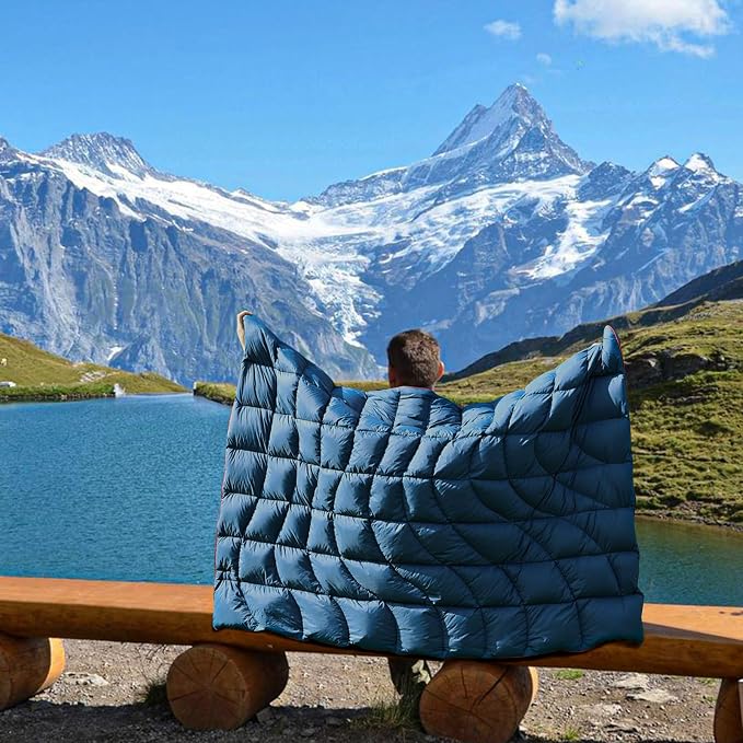 Camping Blanket,MINI Puffy Blanket Lightweight Windproof Water Resistant for Outdoors,Hiking,Beach,Car,Picnic,Stadium - Image 7
