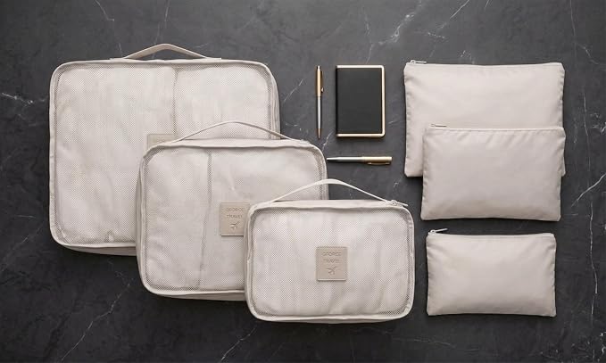 G-FORCE 6-Piece Packing Cube Set | Travel Organizers for Luggage | Suitcase Packing Organizers | Travel Accessories for Carry-On | 100% Polyester - Image 5