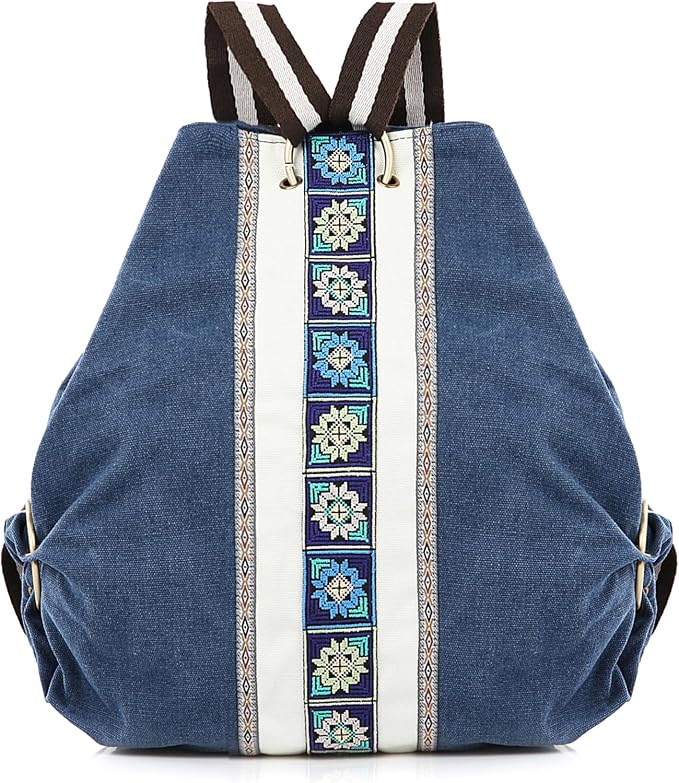 Goodhan Women Canvas Backpack Daypack Casual Shoulder Bag, Vintage Heavy-duty Anti-theft Travel Backpack by Goodhan