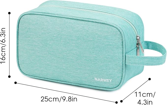 Narwey Travel Toiletry Bag for Women Traveling Dopp Kit Makeup bag Organizer for Toiletries Accessories Cosmetics (Mint Green) - Image 6