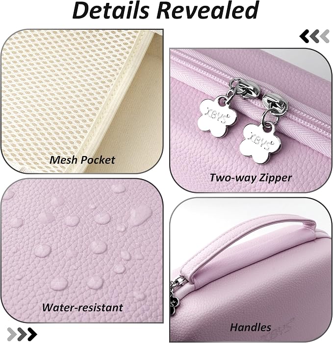Portable Charger Case, Tech Pouch Travel Organizer, XL, Purple | Hard Shell Electronic Storage for MacBook Power Adapter, Magic Mouse, Charging Cords, Power Bank Laptop Accessories - Image 5