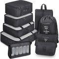 Mossio 9 Set Packing Cubes with Shoe Bag & Electronics Bag - Luggage Organizers Suitcase Travel Accessories by Mossio