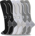 fenglaoda 6 Pairs Compression Socks for Women & Men Knee High Cute Circulation Socks for Nurse Pregnant Travel Athletic by fenglaoda
