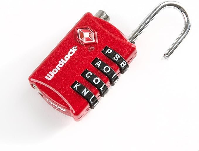 Wordlock LL-206-RD TSA Approved Combination Luggage Lock – 4 Dial, Red, normal - Image 4