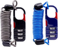 Small Cable Locks with Combination, Travel Combo Lock with Retractable Cable for Ski Gear, Snowboard, Luggage, Suitcases, Backpack, Bike, Bicycle, Scooter, Motorcycle Helmet Anti Theft by SpecializeinCombinationLock
