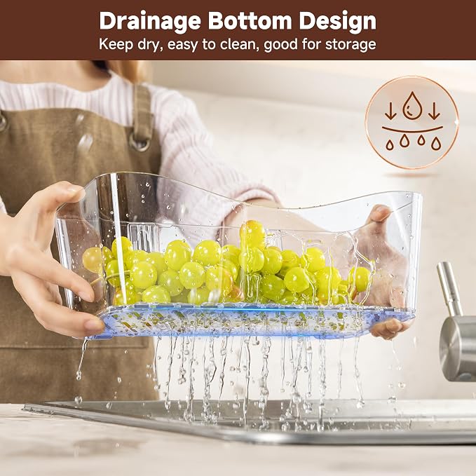 4-Pack Large Cabinet Door Organizer, 11.4" Adhesive Wall Mounted Pantry Organizers and Storage, Space Saving, Drain Bottom, No drill, Clea Storage Caddy Baskets for Kitchen, Bathroom, Under Sink - Image 4