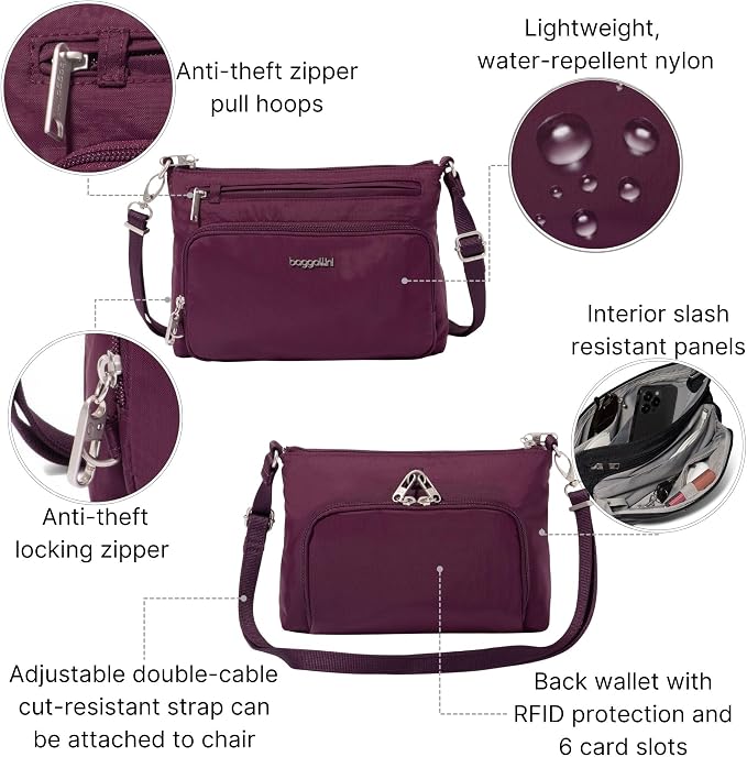 Baggallini Securtex Anti-Theft Keepsake Crossbody - Image 3