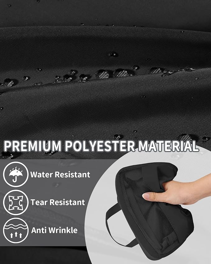 11-Piece Expandable Compression Packing Cubes, Travel Luggage Organizers Set for Suitcase, Lightweight Fabric Packing Bags for Travel Essentials Black - Image 5